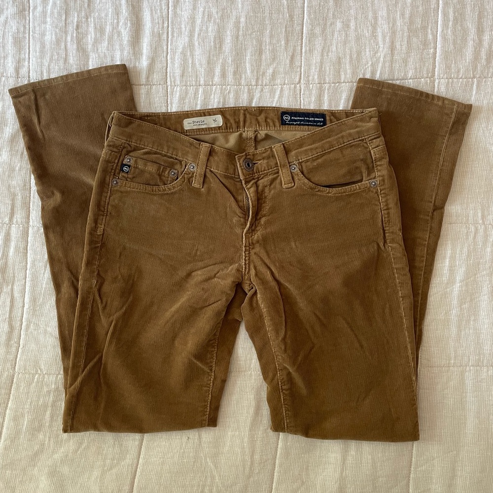 AG Adriano Goldschmied Brown Corduroy Jeans